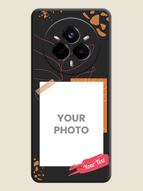 Custom Orange Photo Frame On Space Black Custom Soft Matte Mobile Back Cover - Realme 14 Pro 5G - alternate view