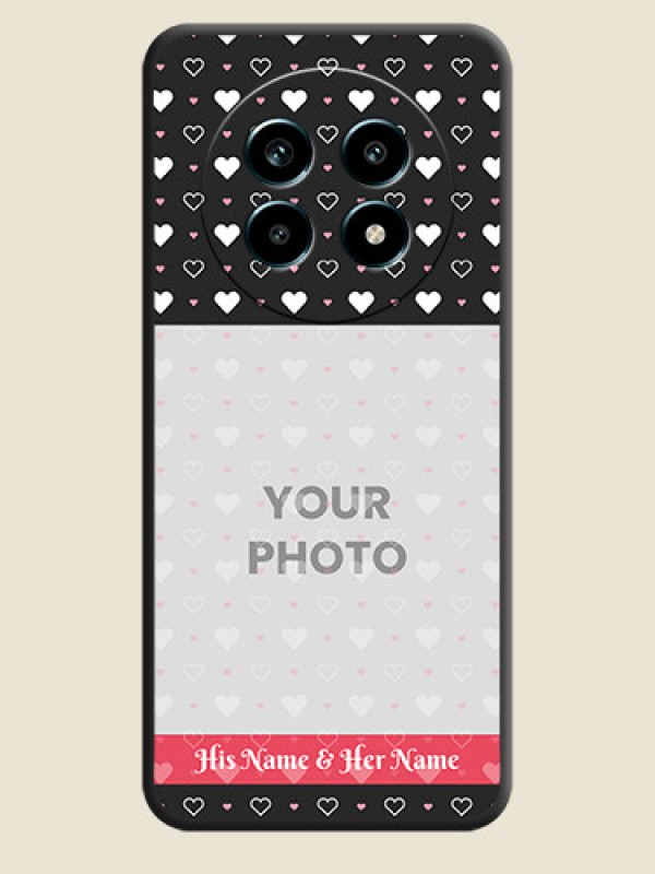 Custom White Color Love Symbols with Text Design on Photo On Space Black Custom Soft Matte Mobile Back Cover - Realme 14 Pro Lite 5G - alternate view