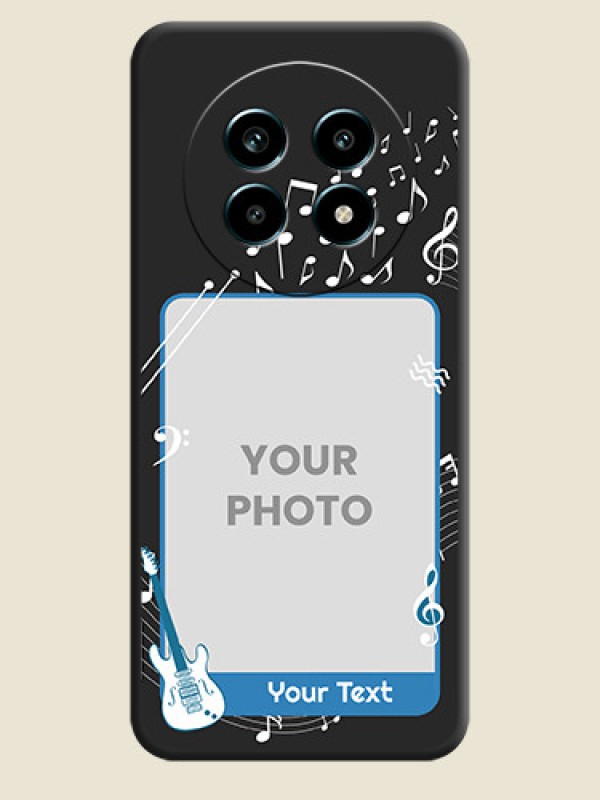 Custom Musical Theme Design with Text on Photo On Space Black Custom Soft Matte Mobile Back Cover - Realme 14 Pro Lite 5G - alternate view