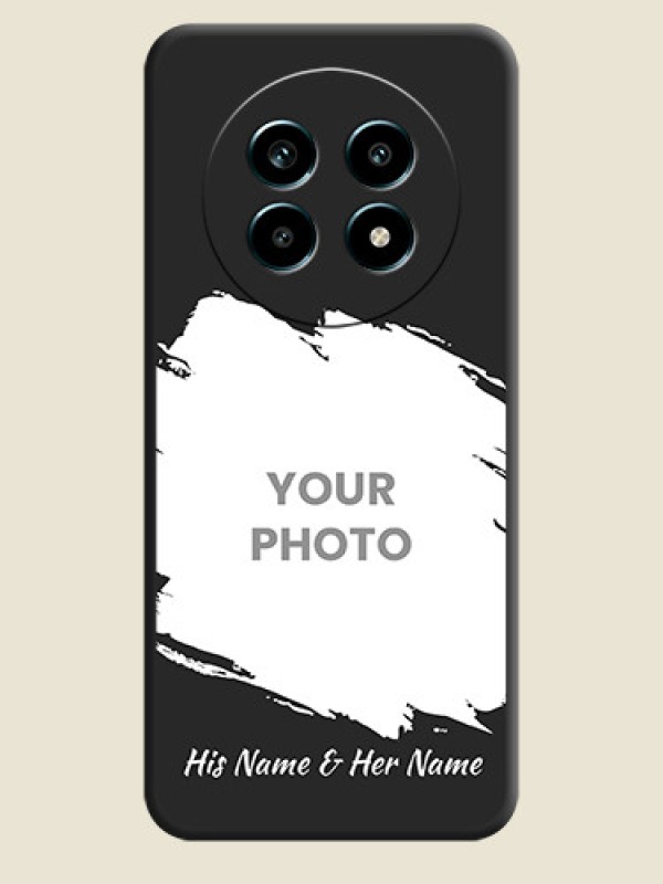 Custom Grunge Brush Strokes on Photo On Space Black Custom Soft Matte Mobile Back Cover - Realme 14 Pro Lite 5G - alternate view