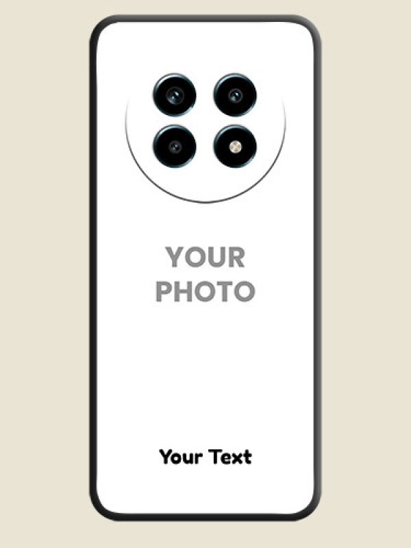 Custom Full Single Pic Upload With Text On Space Black Custom Soft Matte Mobile Back Cover - Realme 14 Pro Lite 5G - alternate view