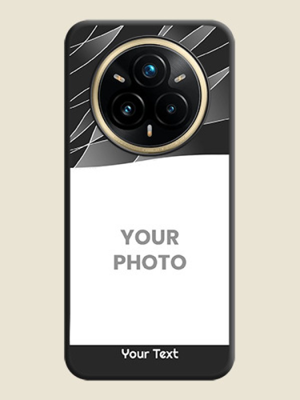 Custom Mixed Wave Lines on Photo On Space Black Custom Soft Matte Mobile Back Cover - Realme 14 Pro Plus 5G - alternate view