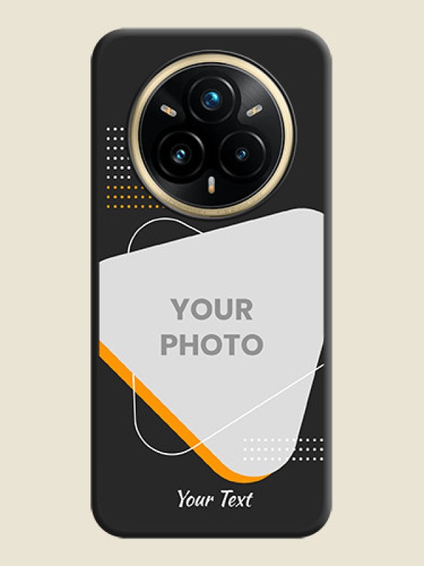 Custom Yellow Triangle on Photo On Space Black Custom Soft Matte Mobile Back Cover - Realme 14 Pro Plus 5G - alternate view