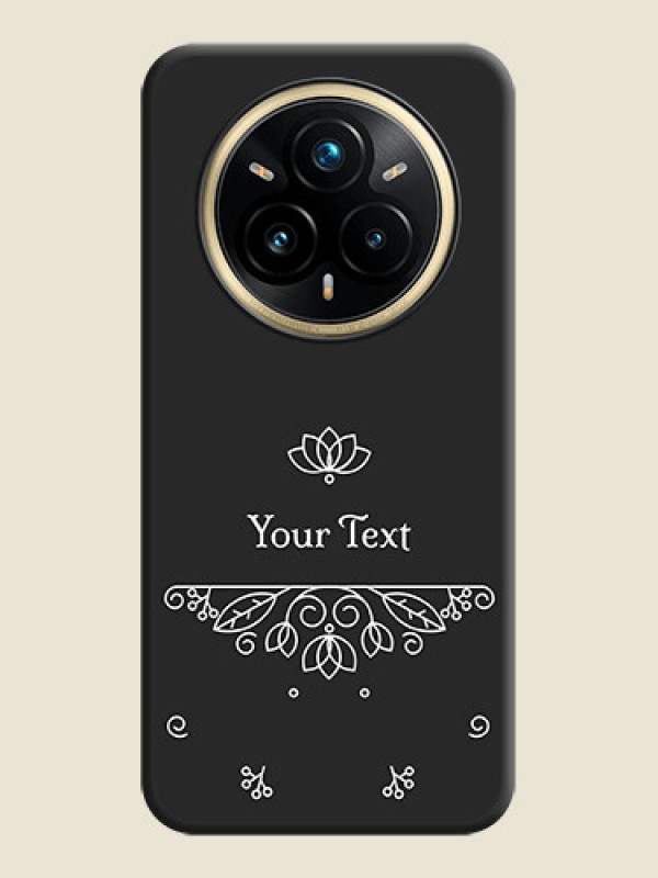 Custom Lotus Garden Custom Text On Space Black Custom Soft Matte Mobile Back Cover - Realme 14 Pro Plus 5G - alternate view