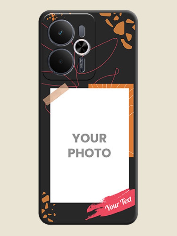 Custom Orange Photo Frame On Space Black Custom Soft Matte Mobile Back Cover - Realme 14T 5G - alternate view