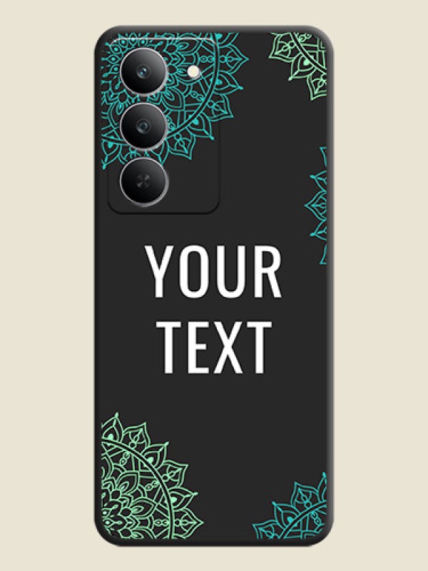 Custom Your Name with Floral Design On Space Black Custom Soft Matte Mobile Back Cover - Realme 14x 5G - alternate view