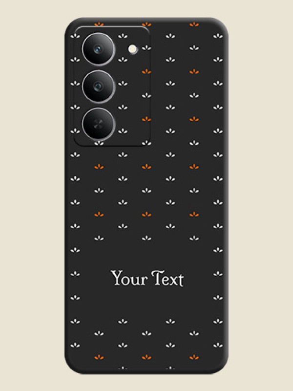Custom Simple Pattern With Custom Text On Space Black Custom Soft Matte Mobile Back Cover - Realme 14x 5G - alternate view