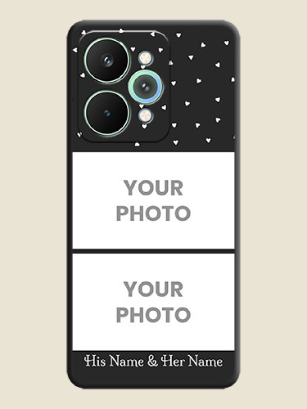 Custom Miniature Love Symbols with Name On Space Black Custom Soft Matte Mobile Back Cover - Realme 15 5G - alternate view