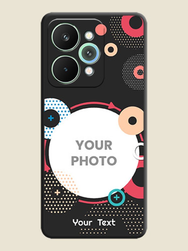 Custom Multicoloured Round Image On Space Black Custom Soft Matte Mobile Back Cover - Realme 15 5G - alternate view