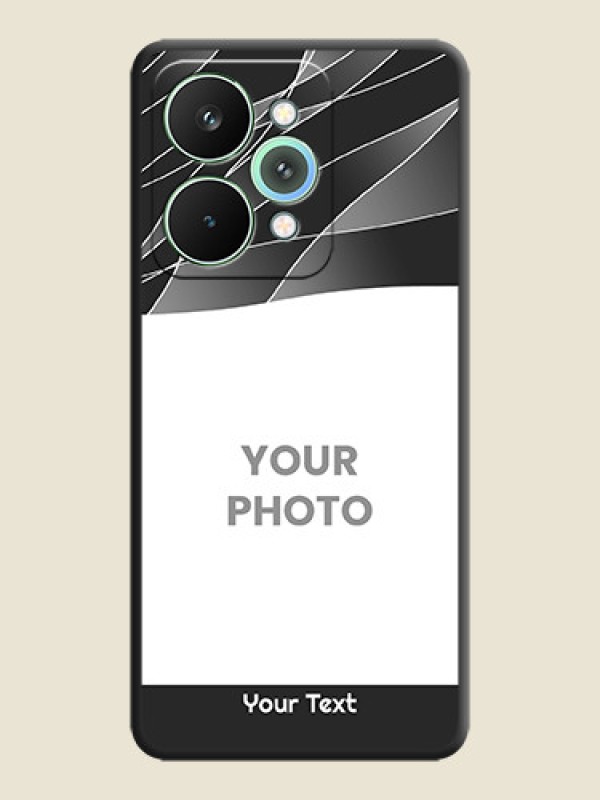 Custom Mixed Wave Lines on Photo On Space Black Custom Soft Matte Mobile Back Cover - Realme 15 5G - alternate view