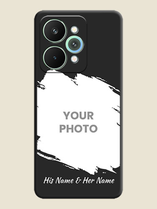 Custom Grunge Brush Strokes on Photo On Space Black Custom Soft Matte Mobile Back Cover - Realme 15 5G - alternate view
