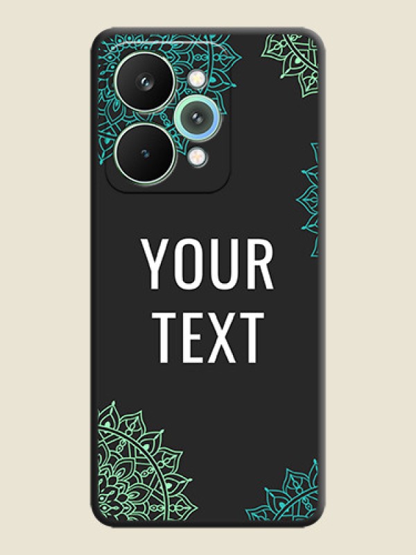 Custom Your Name with Floral Design On Space Black Custom Soft Matte Mobile Back Cover - Realme 15 5G - alternate view
