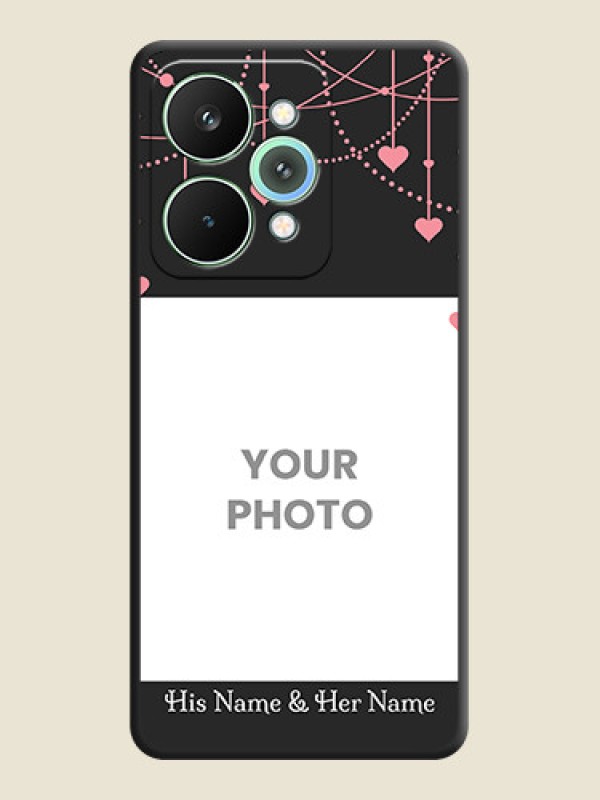 Custom Pink Love Hangings with Text On Space Black Custom Soft Matte Mobile Back Cover - Realme 15 Pro 5G - alternate view