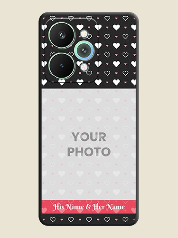 Custom White Color Love Symbols with Text Design on Photo On Space Black Custom Soft Matte Mobile Back Cover - Realme 15 Pro 5G - alternate view