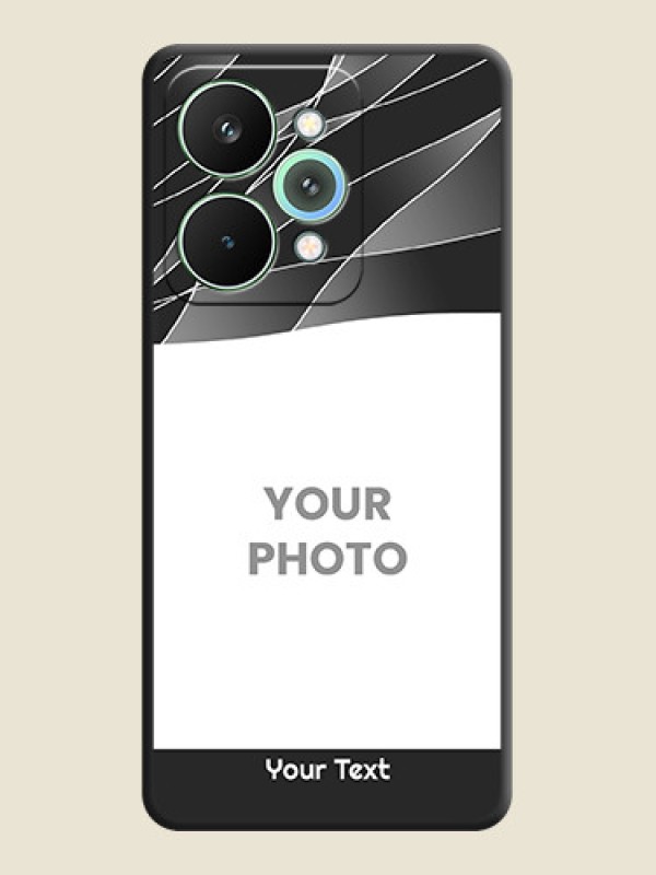Custom Mixed Wave Lines on Photo On Space Black Custom Soft Matte Mobile Back Cover - Realme 15 Pro 5G - alternate view