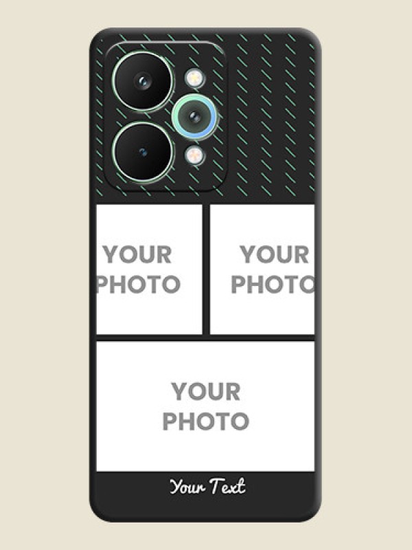 Custom Cross Dotted Pattern with 2 Image Holder On Space Black Custom Soft Matte Mobile Back Cover - Realme 15 Pro 5G - alternate view