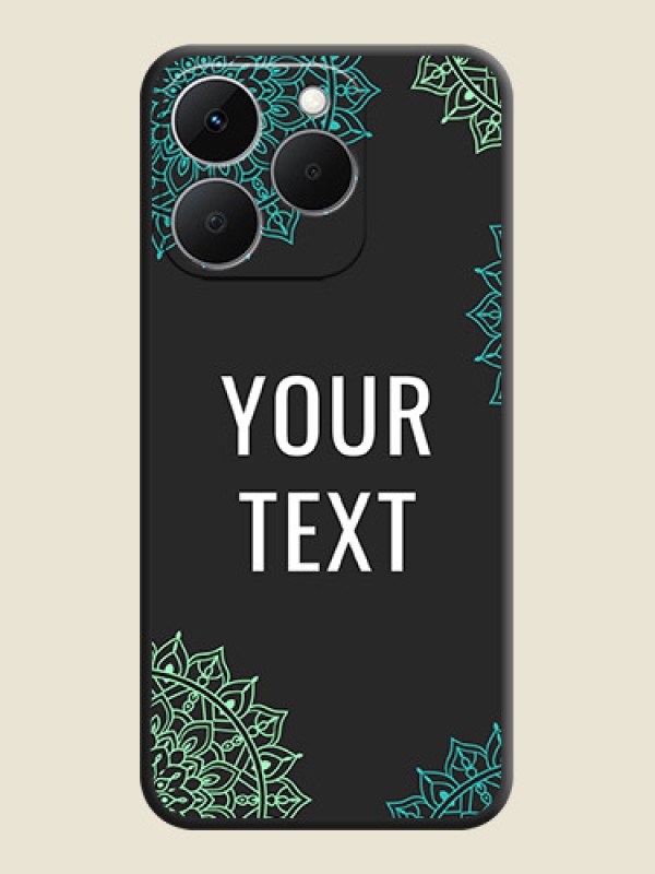 Custom Your Name with Floral Design On Space Black Custom Soft Matte Mobile Back Cover - Realme 15T 5G - alternate view