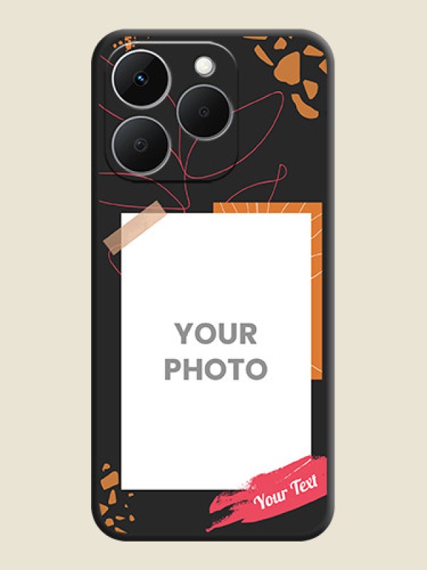 Custom Orange Photo Frame On Space Black Custom Soft Matte Mobile Back Cover - Realme 15T 5G - alternate view