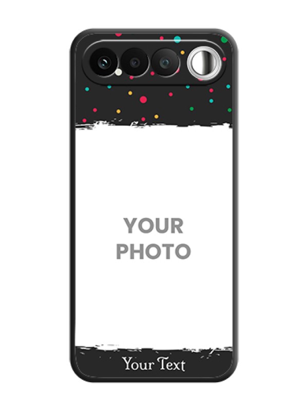 Custom Multicolor Dotted Pattern with Text On Space Black Custom Soft Matte Mobile Back Cover - Realme 16 5G - alternate view