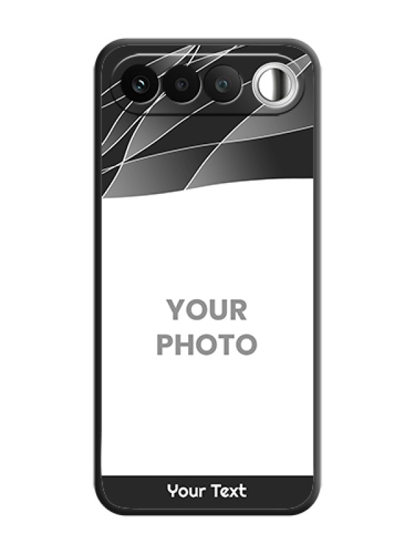 Custom Mixed Wave Lines on Photo On Space Black Custom Soft Matte Mobile Back Cover - Realme 16 5G - alternate view