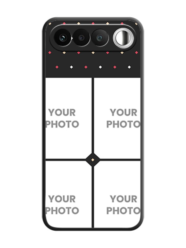 Custom Multicolor Dotted Pattern with 4 Image Holder On Space Black Custom Soft Matte Mobile Back Cover - Realme 16 5G - alternate view