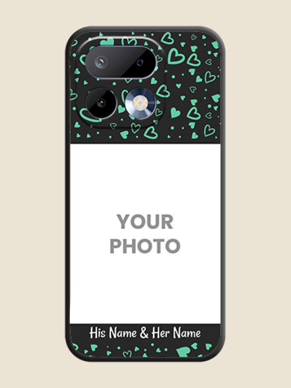 Custom Sea Green Indefinite Love Pattern on Photo On Space Black Custom Soft Matte Mobile Back Cover - Realme 16 Pro 5G - alternate view
