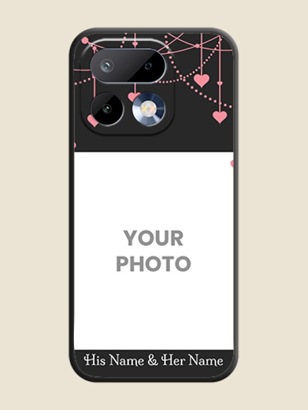 Custom Pink Love Hangings with Text On Space Black Custom Soft Matte Mobile Back Cover - Realme 16 Pro 5G - alternate view
