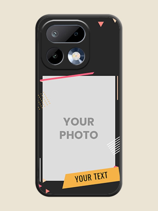 Custom Photo Frame with Triangle Small Dots on Photo On Space Black Custom Soft Matte Mobile Back Cover - Realme 16 Pro 5G - alternate view