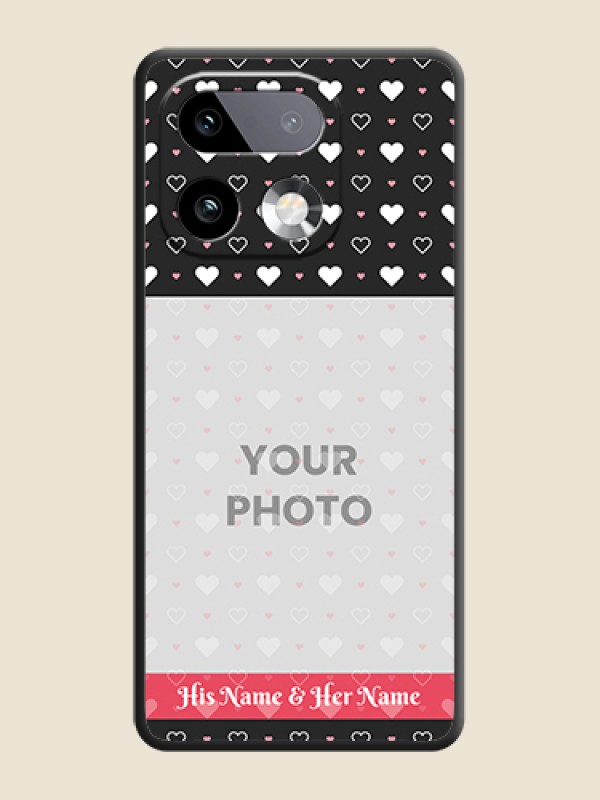 Custom White Color Love Symbols with Text Design on Photo On Space Black Custom Soft Matte Mobile Back Cover - Realme 16 Pro Plus 5G - alternate view
