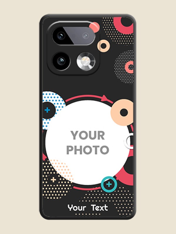 Custom Multicoloured Round Image On Space Black Custom Soft Matte Mobile Back Cover - Realme 16 Pro Plus 5G - alternate view
