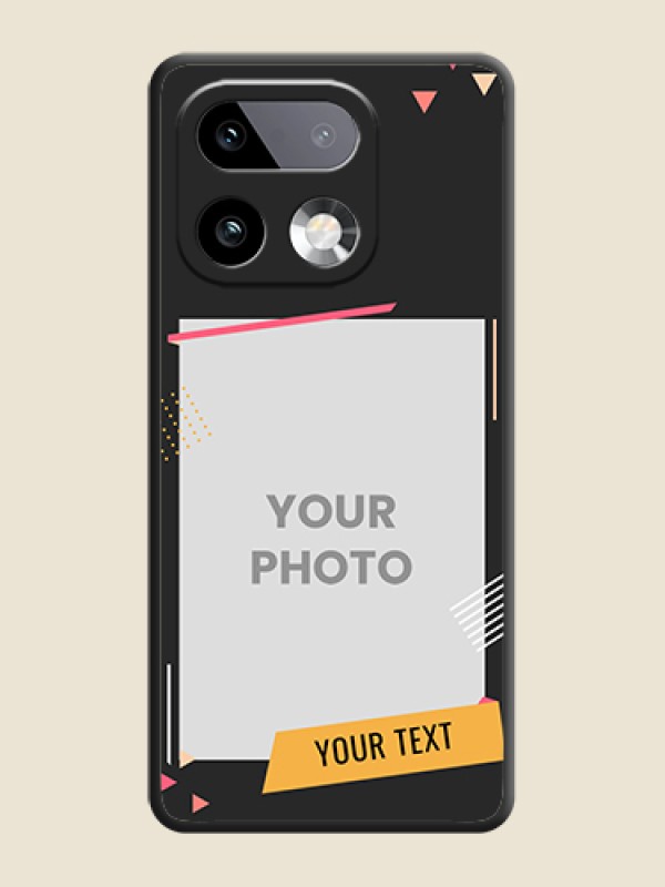 Custom Photo Frame with Triangle Small Dots on Photo On Space Black Custom Soft Matte Mobile Back Cover - Realme 16 Pro Plus 5G - alternate view