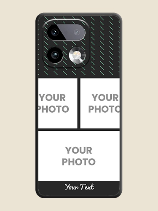 Custom Cross Dotted Pattern with 2 Image Holder On Space Black Custom Soft Matte Mobile Back Cover - Realme 16 Pro Plus 5G - alternate view