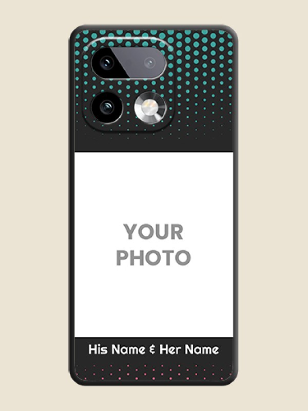 Custom Faded Dots with Grunge Photo Frame and Text On Space Black Custom Soft Matte Mobile Back Cover - Realme 16 Pro Plus 5G - alternate view
