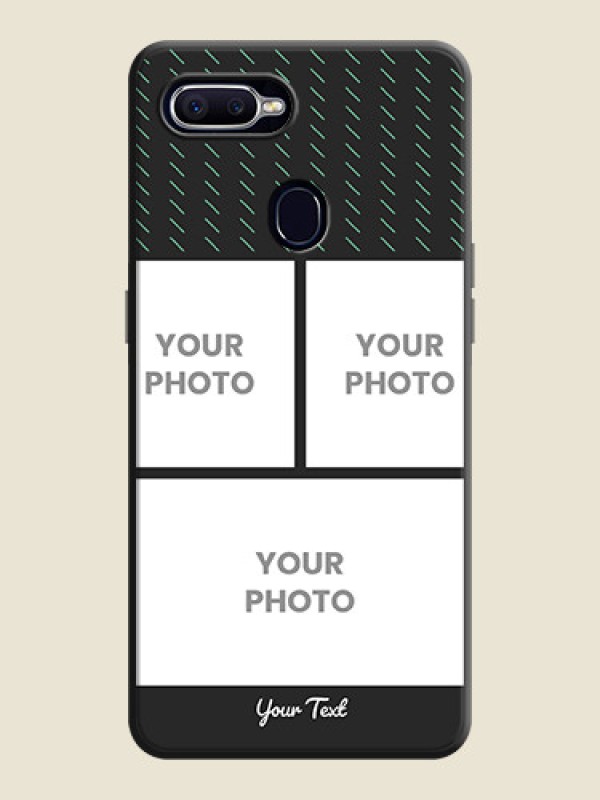 Custom Cross Dotted Pattern with 2 Image Holder  on Personalised Space Black Soft Matte Cases - Realme 2 Pro - alternate view
