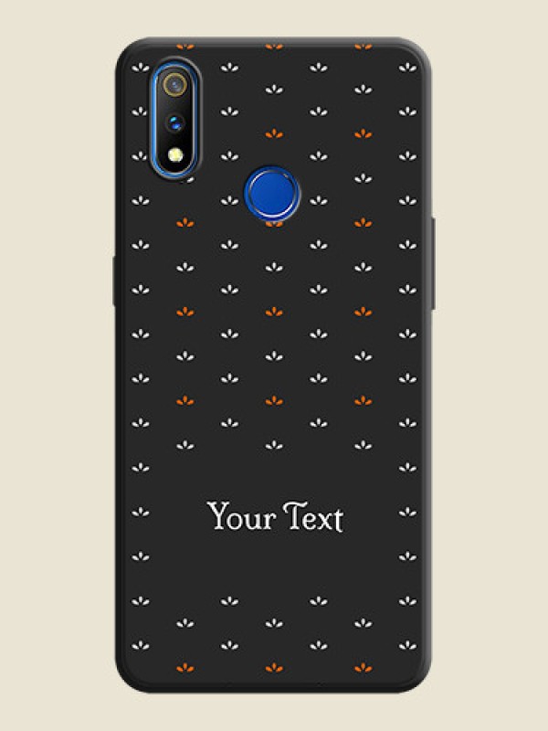 Custom Simple Pattern With Custom Text On Space Black Personalized Soft Matte Phone Covers -Realme 3 Pro - alternate view