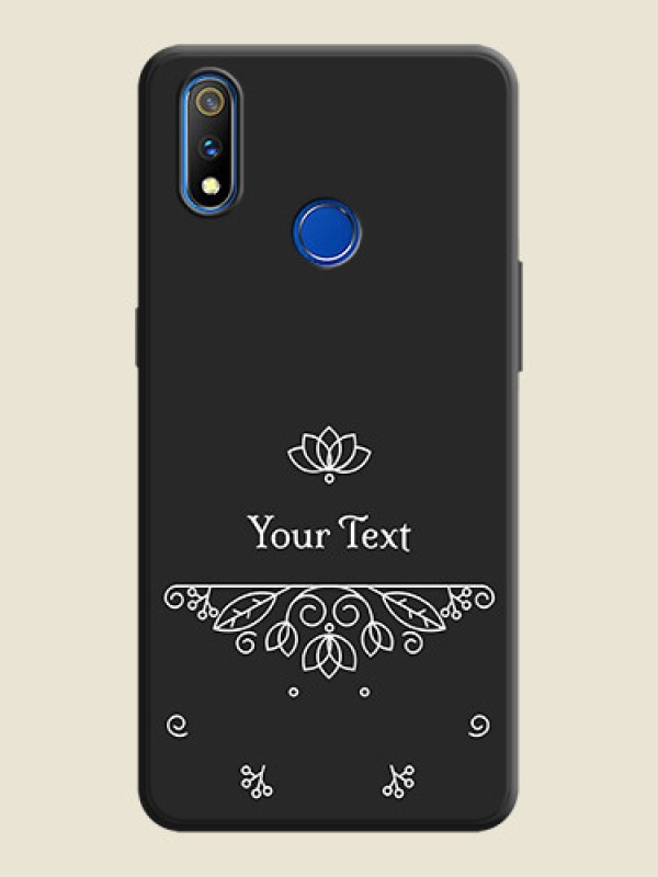 Custom Lotus Garden Custom Text On Space Black Personalized Soft Matte Phone Covers -Realme 3 Pro - alternate view