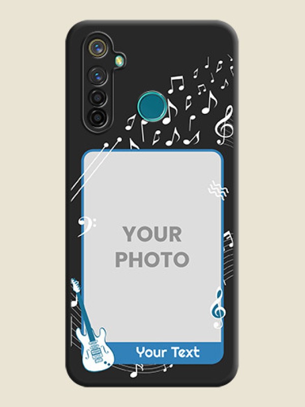 Custom Musical Theme Design with Text - Photo on Space Black Soft Matte Mobile Case - Realme 5 Pro - alternate view