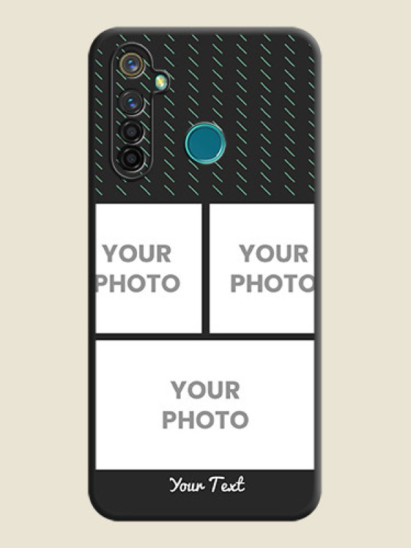 Custom Cross Dotted Pattern with 2 Image Holder  on Personalised Space Black Soft Matte Cases - Realme 5 Pro - alternate view