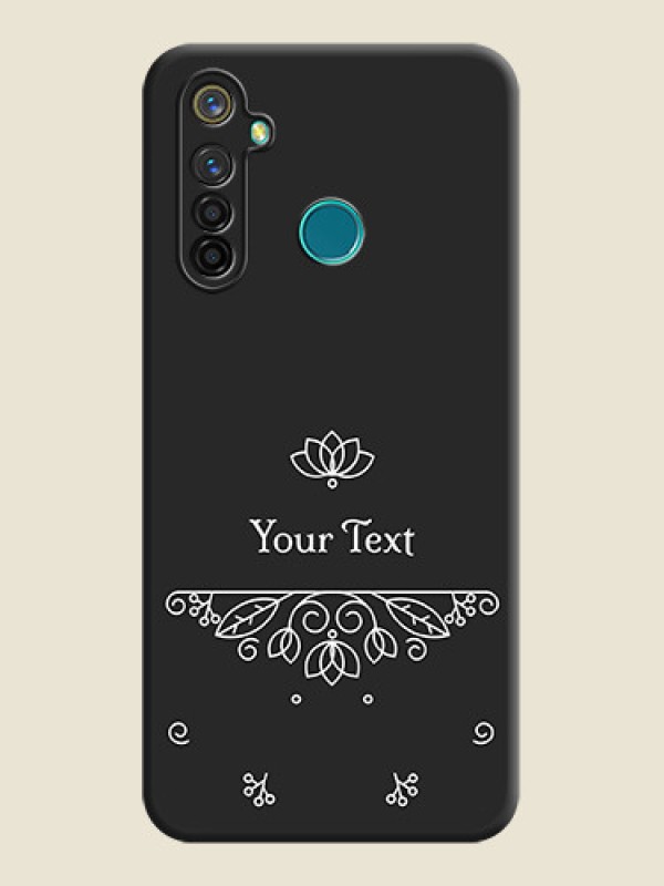 Custom Lotus Garden Custom Text On Space Black Personalized Soft Matte Phone Covers -Realme 5 Pro - alternate view