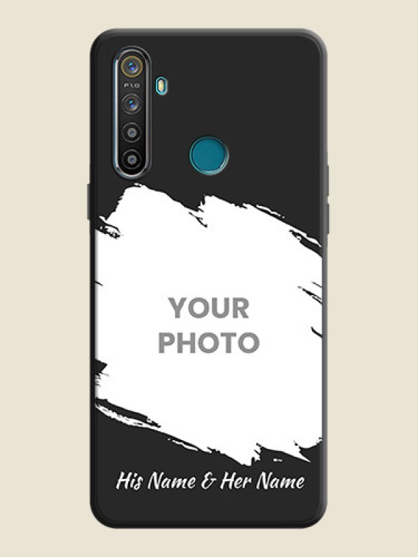 Custom Grunge Brush Strokes - Photo on Space Black Soft Matte Back Cover - Realme 5I - alternate view