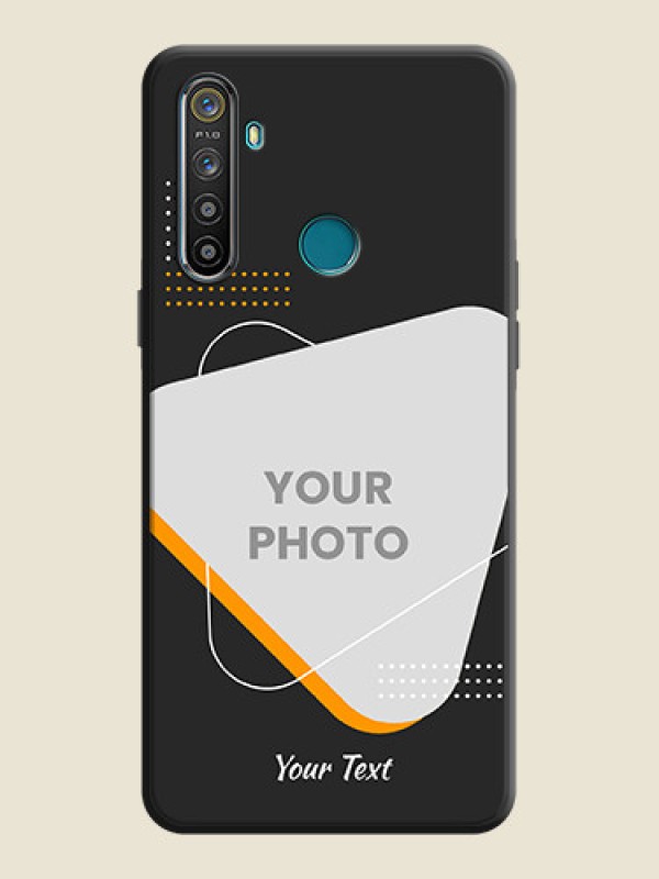 Custom Yellow Triangle - Photo on Space Black Soft Matte Phone Cover - Realme 5I - alternate view