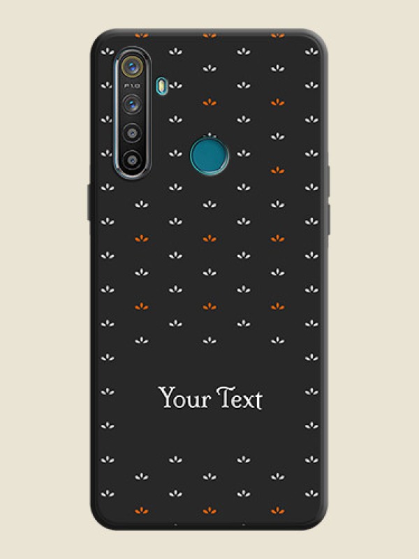 Custom Simple Pattern With Custom Text On Space Black Personalized Soft Matte Phone Covers -Realme 5I - alternate view