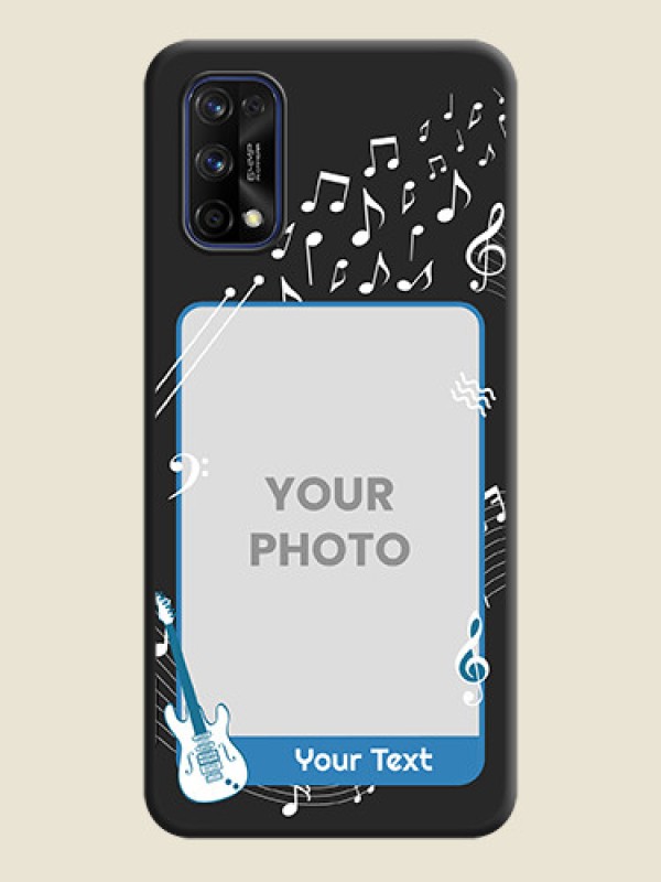 Custom Musical Theme Design with Text on Photo on Space Black Soft Matte Mobile Case - Realme 7 Pro - alternate view