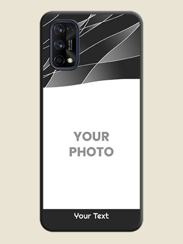 Custom Mixed Wave Lines on Photo on Space Black Soft Matte Mobile Cover - Realme 7 Pro - alternate view