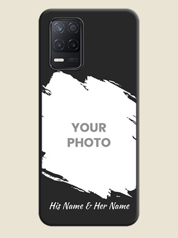 Custom Grunge Brush Strokes on Photo on Space Black Soft Matte Back Cover - Realme 8 5G - alternate view