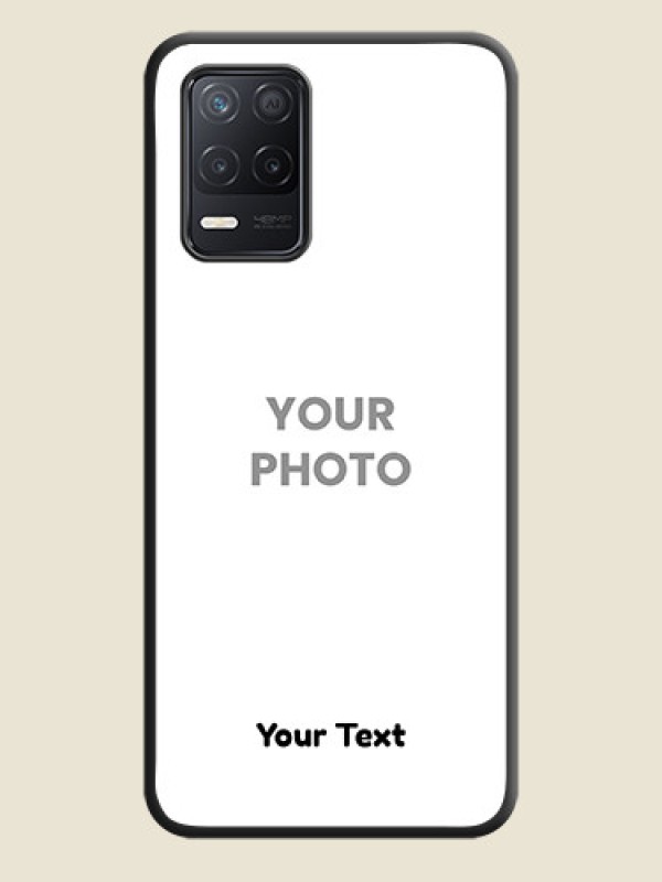 Custom Full Single Pic Upload With Text On Space Black Personalized Soft Matte Phone Covers -Realme 8 5G - alternate view