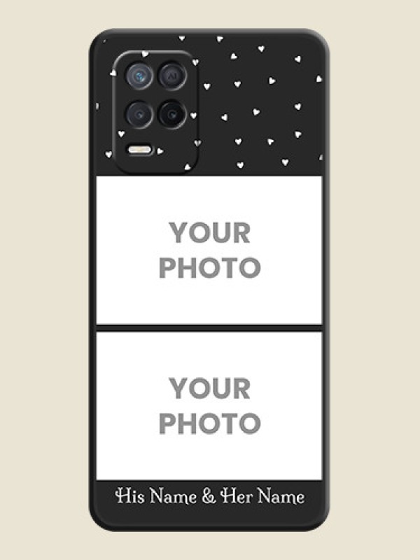 Custom Miniature Love Symbols with Name on Space Black Custom Soft Matte Back Cover - Realme 8s 5G - alternate view
