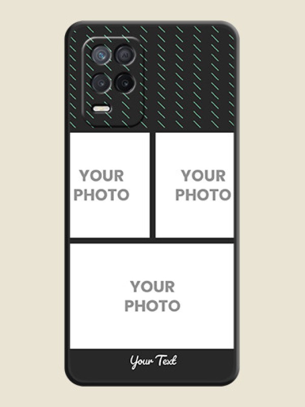 Custom Cross Dotted Pattern with 2 Image Holder  on Personalised Space Black Soft Matte Cases - Realme 8s 5G - alternate view