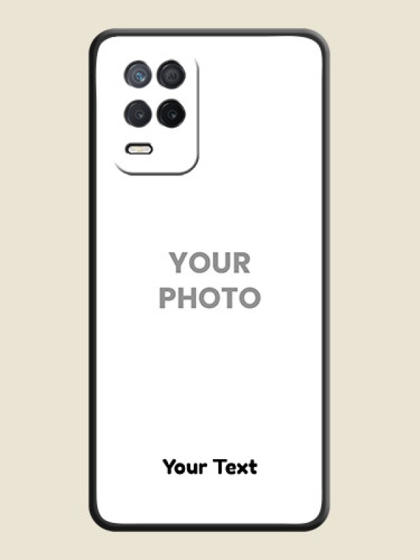 Custom Full Single Pic Upload With Text On Space Black Personalized Soft Matte Phone Covers -Realme 8S 5G - alternate view