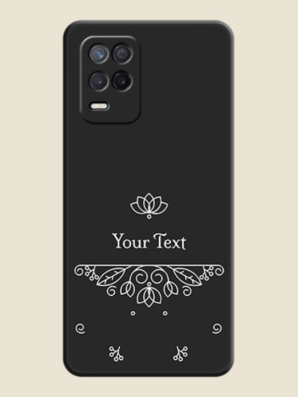 Custom Lotus Garden Custom Text On Space Black Personalized Soft Matte Phone Covers -Realme 8S 5G - alternate view